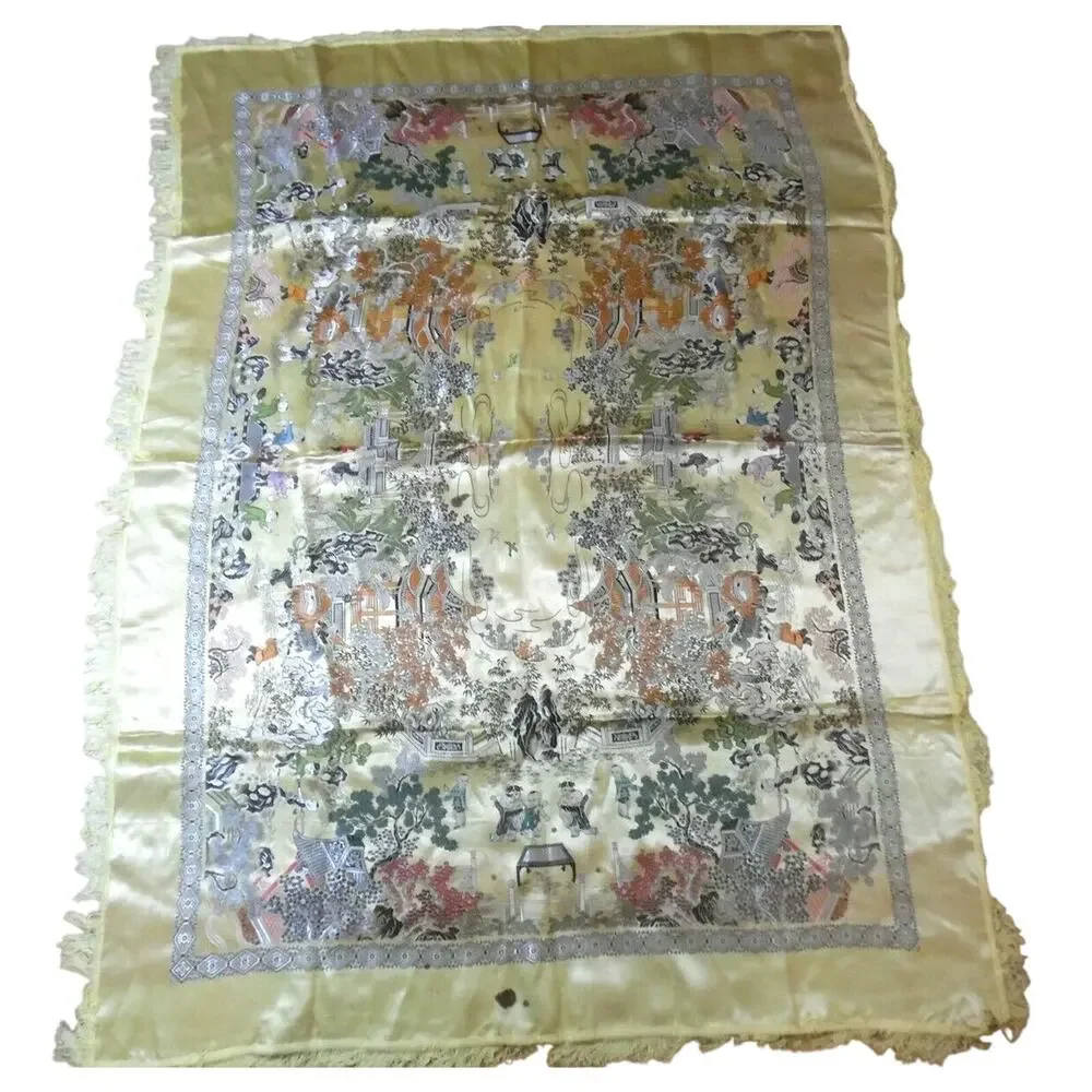 Oriental Tapestry Wall Hanging Chinese? Silk? 73